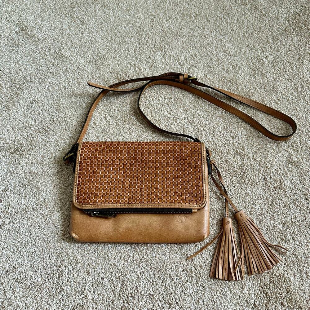 Patricia Nash Corfu Woven Crossbody Front Flap Purse